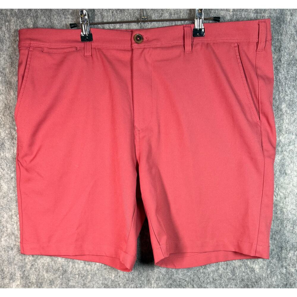 Mizzen+Main Baron Shorts Mens 36W (Measure 38) 8" Inseam Red Shorts Golf Stretch